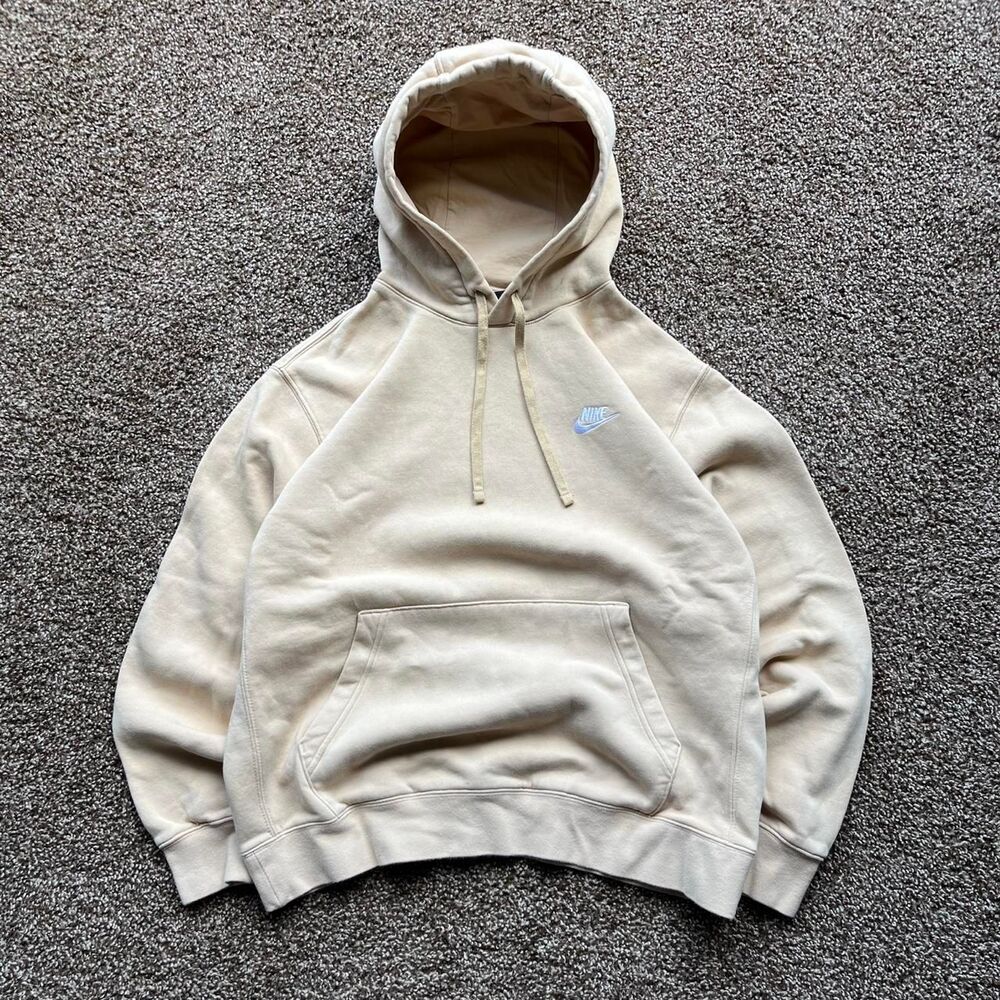 Nike Men's Cream and Tan Hoodie